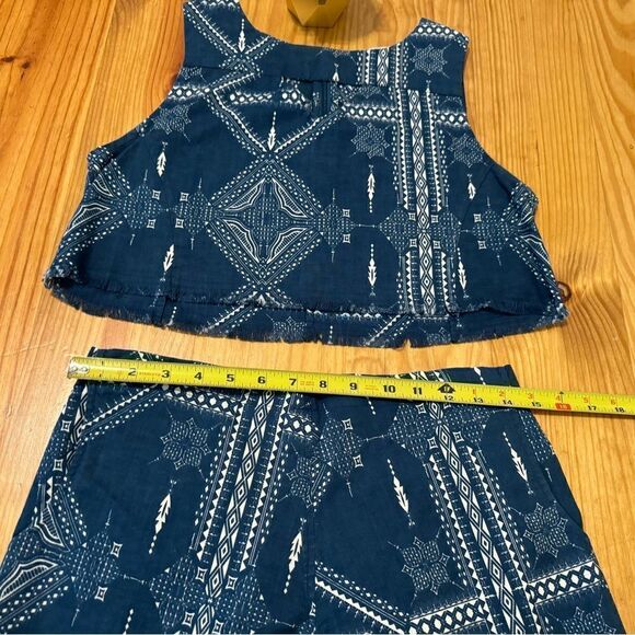 Cleobella Cotton Tribal Cropped Tank Top Mini Shorts Set Women’s SIZE SMALL - Picture 4 of 11
